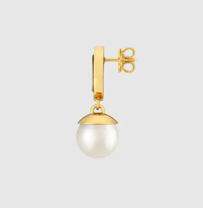 18K Double Gucci Blondie Pendant Earrings