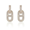 18K Diamonds Hermes Earrings