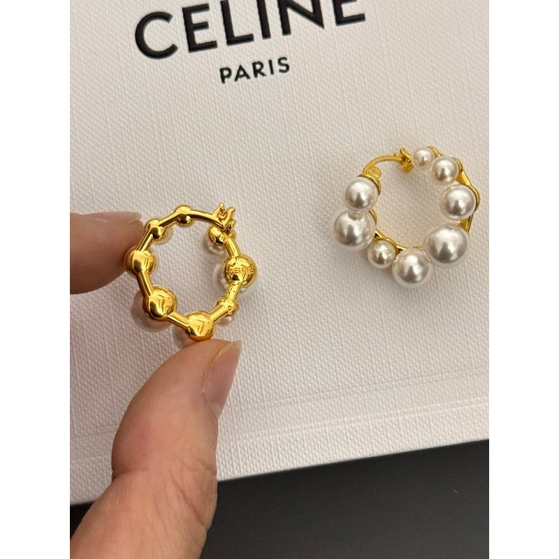 18K Celine Pearl Earrings