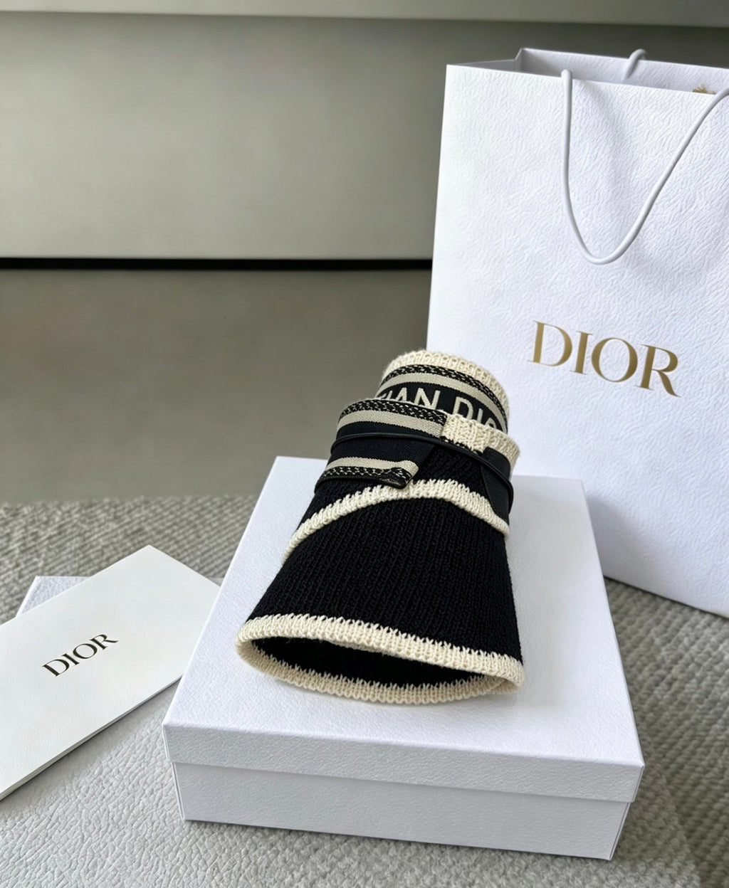 DIOR Knitted Sun Visor Hat