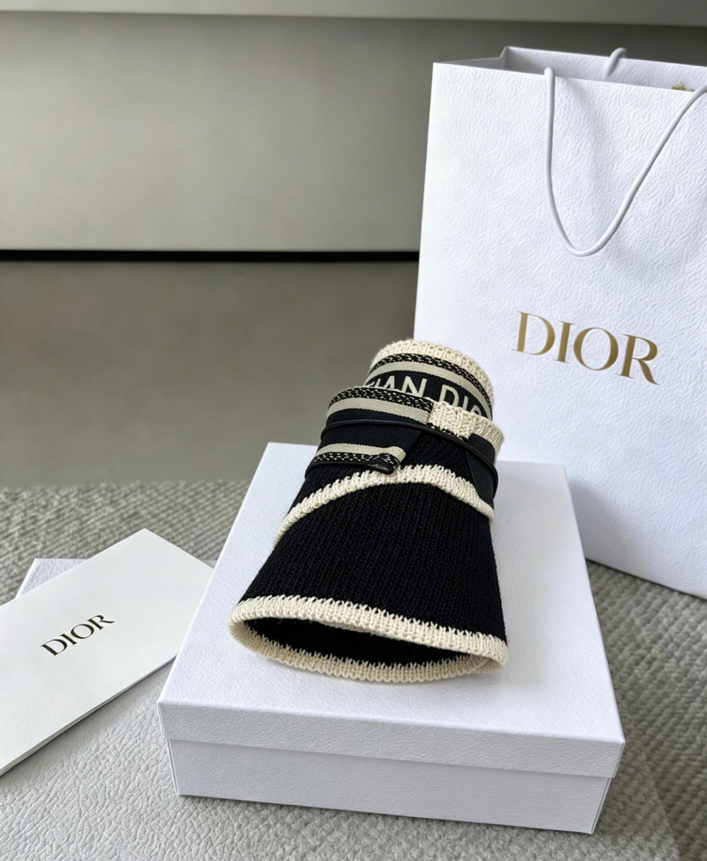 DIOR Knitted Sun Visor Hat