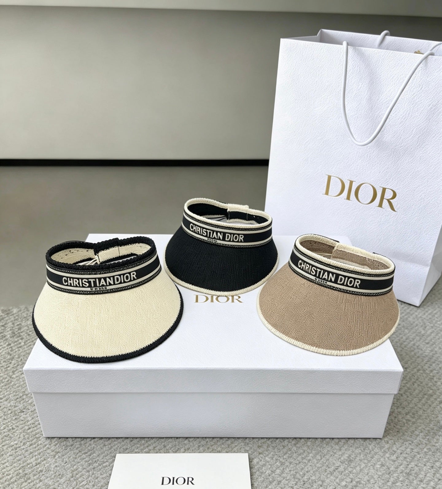 DIOR Knitted Sun Visor Hat
