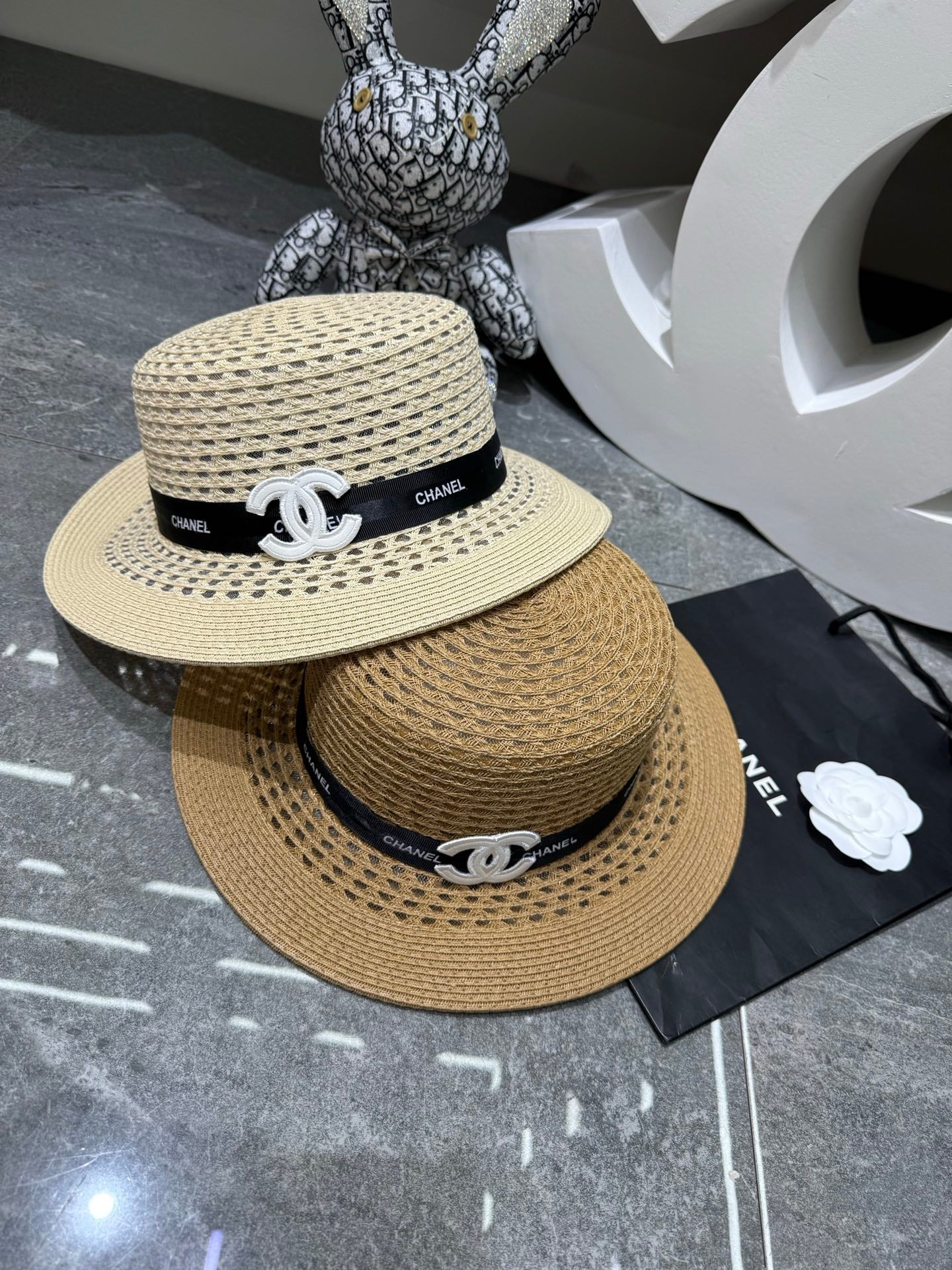 CHANEL Flat-Top Baseball Cap