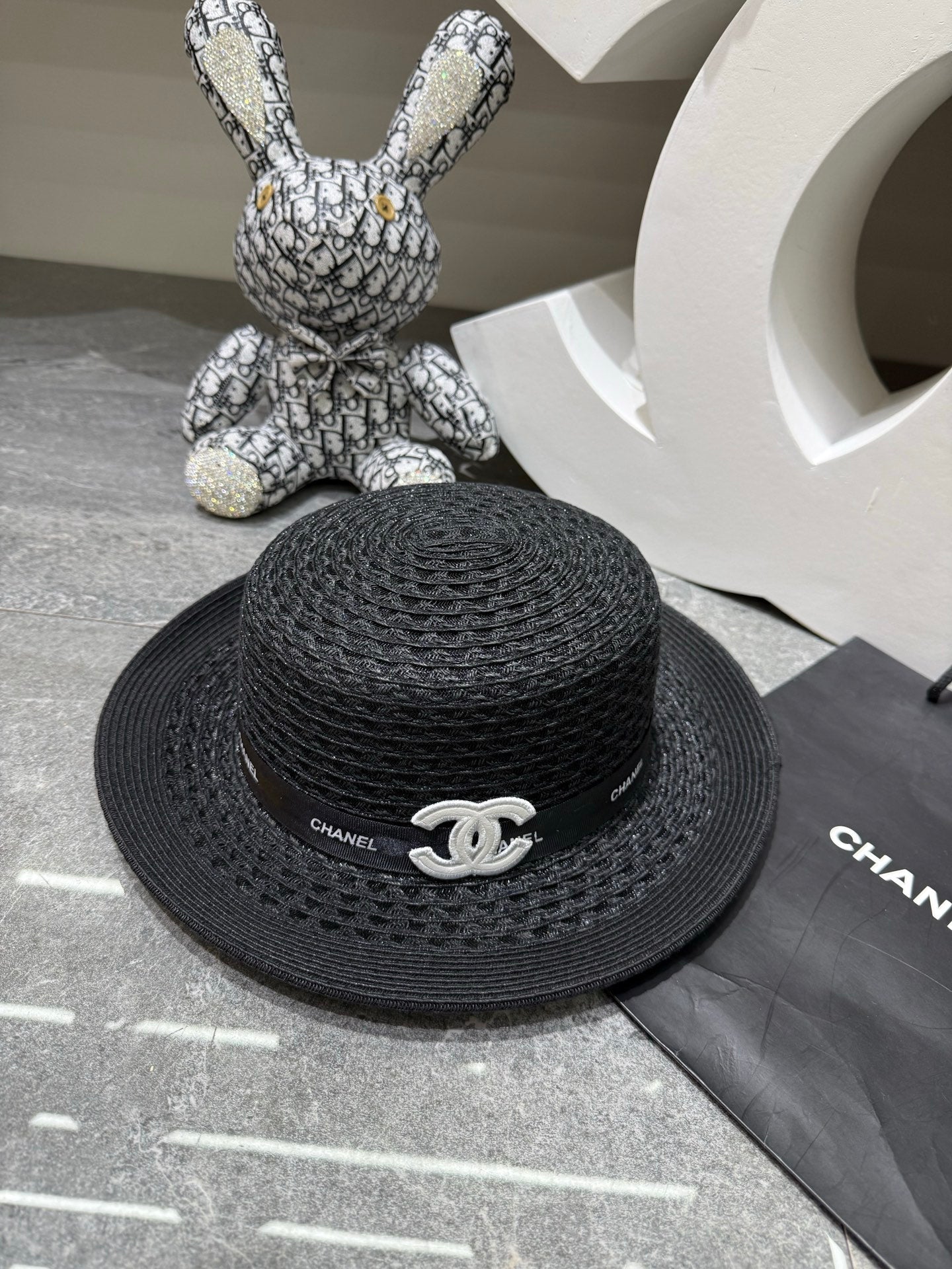 CHANEL Flat-Top Baseball Cap