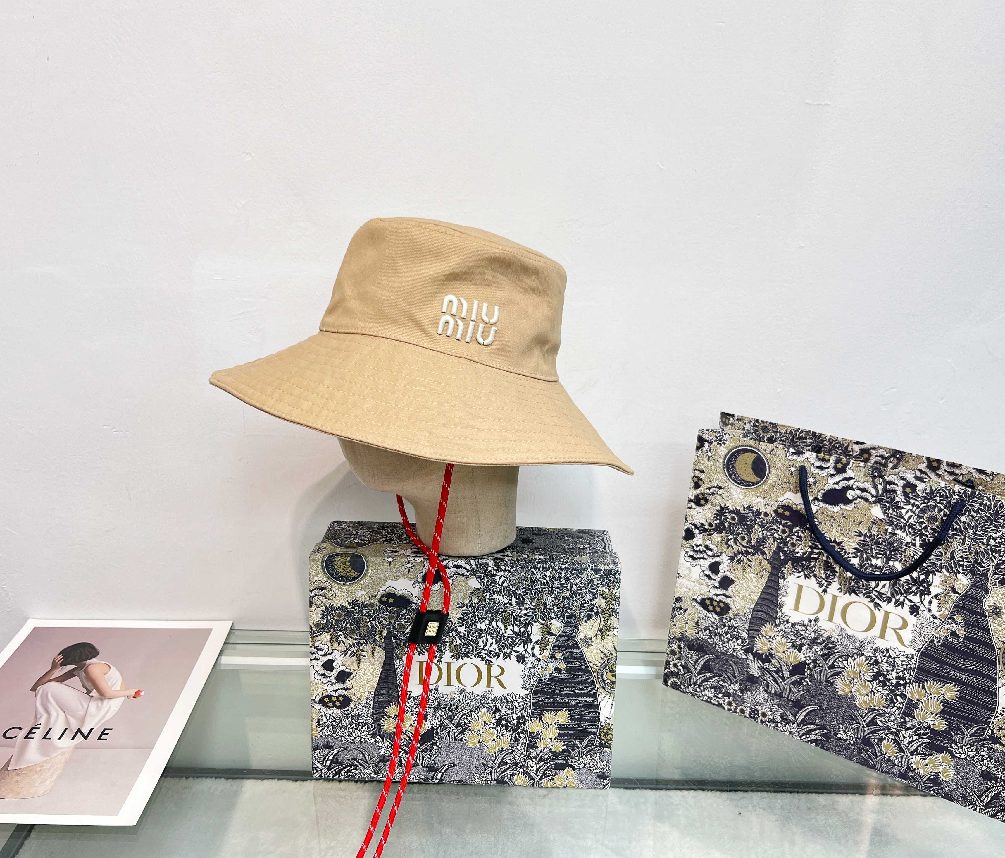 MIU MIU Wide Brim Bucket Hat