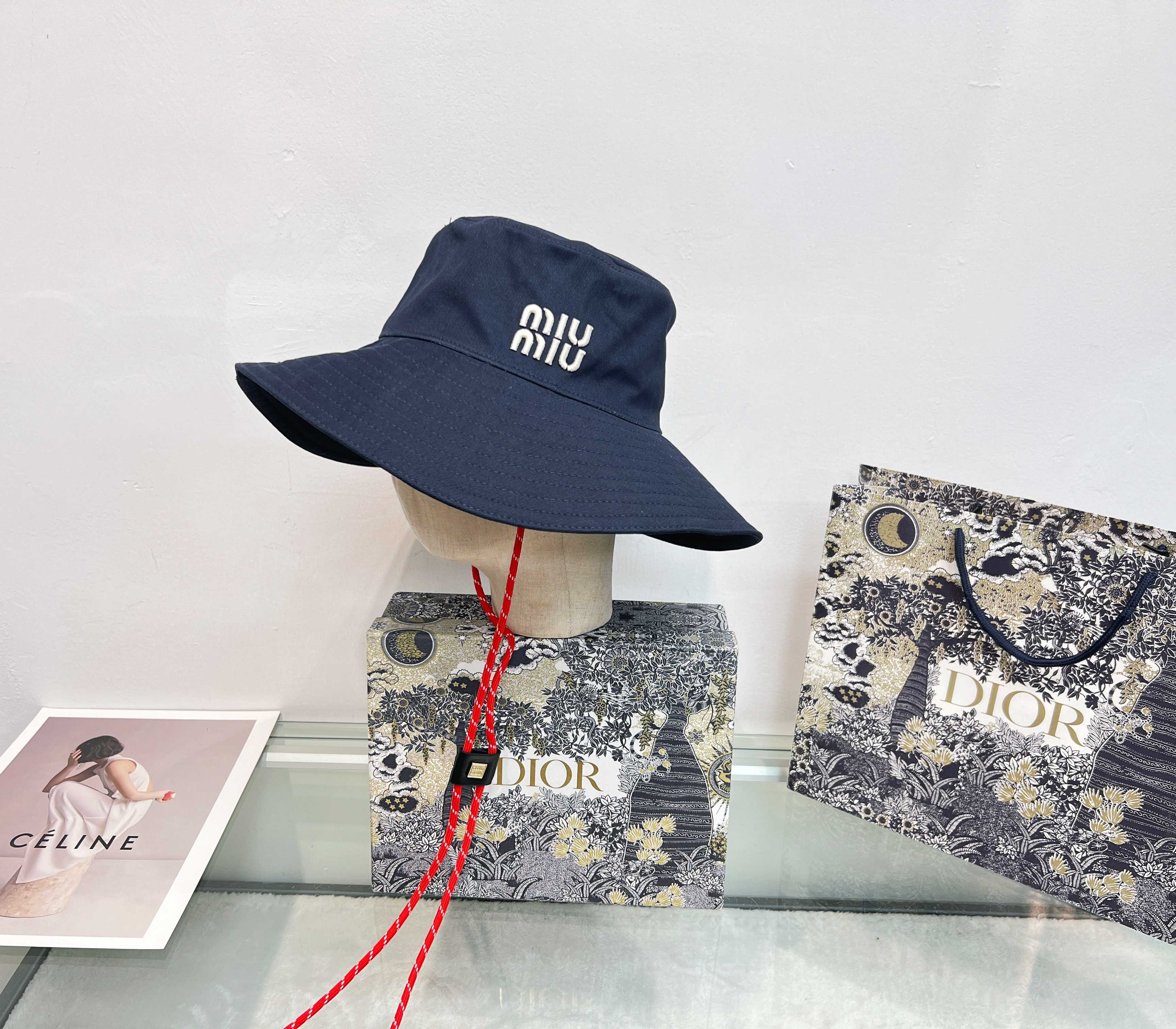 MIU MIU Wide Brim Bucket Hat
