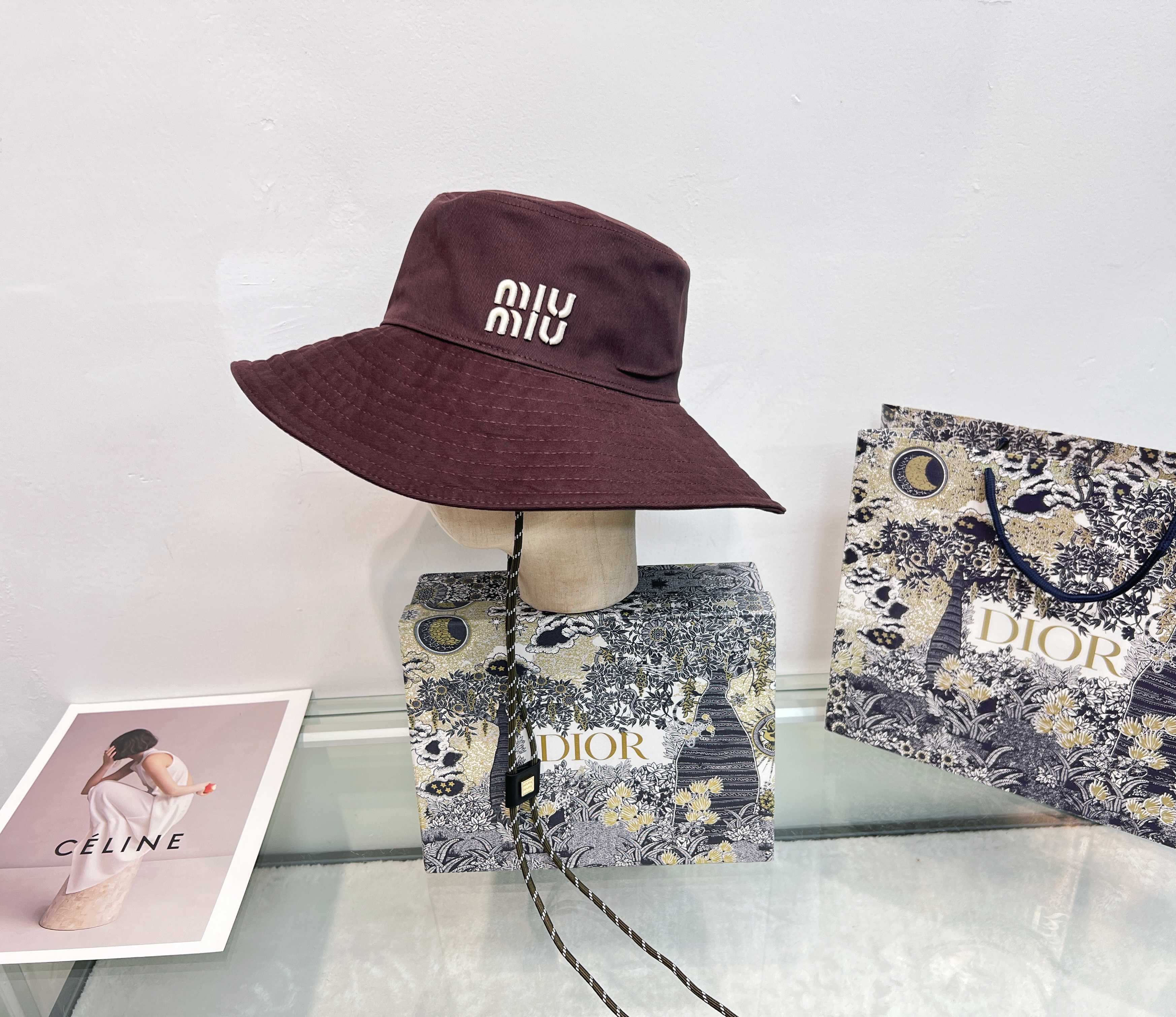 MIU MIU Wide Brim Bucket Hat