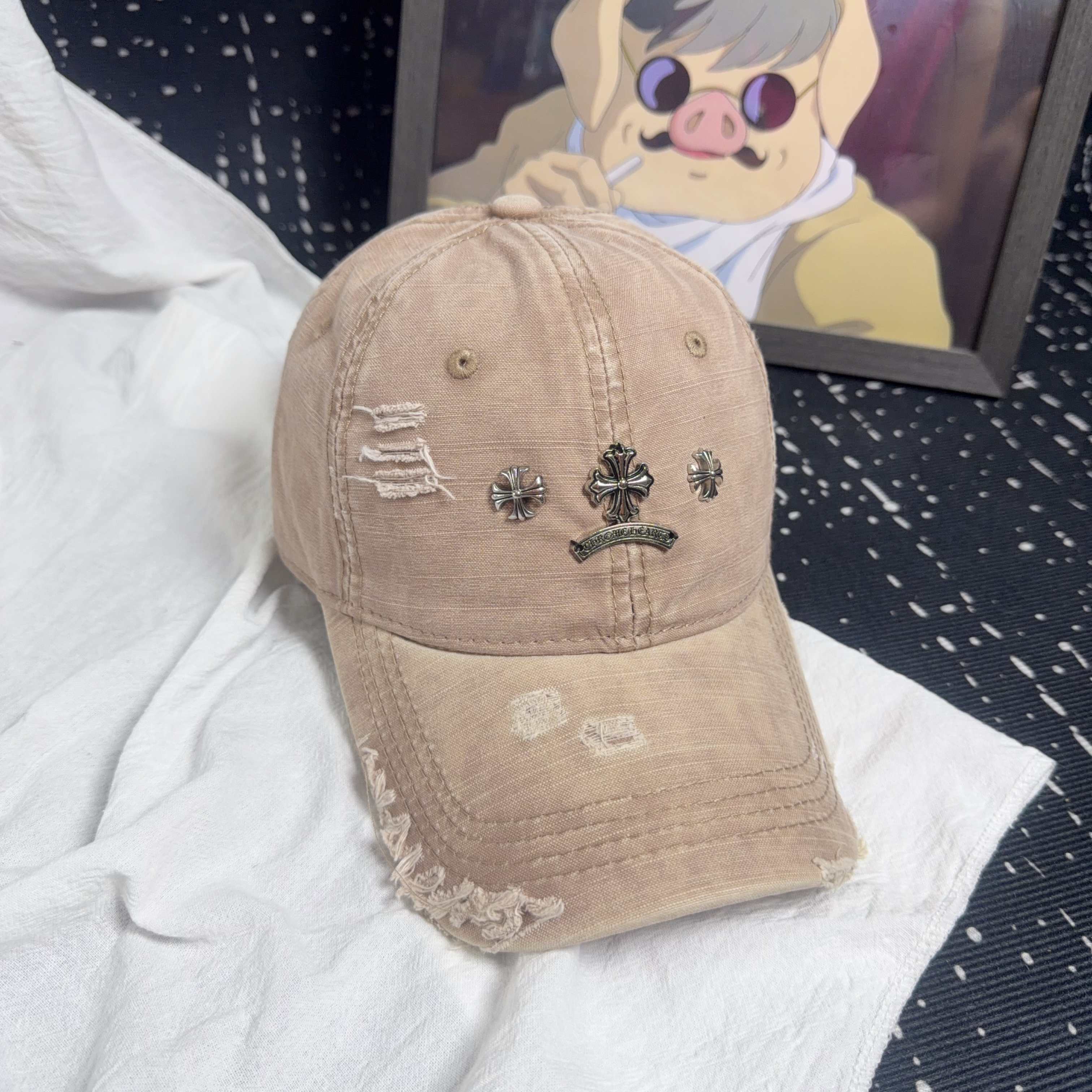 Chrome Hearts Vintage Distressed Baseball Cap