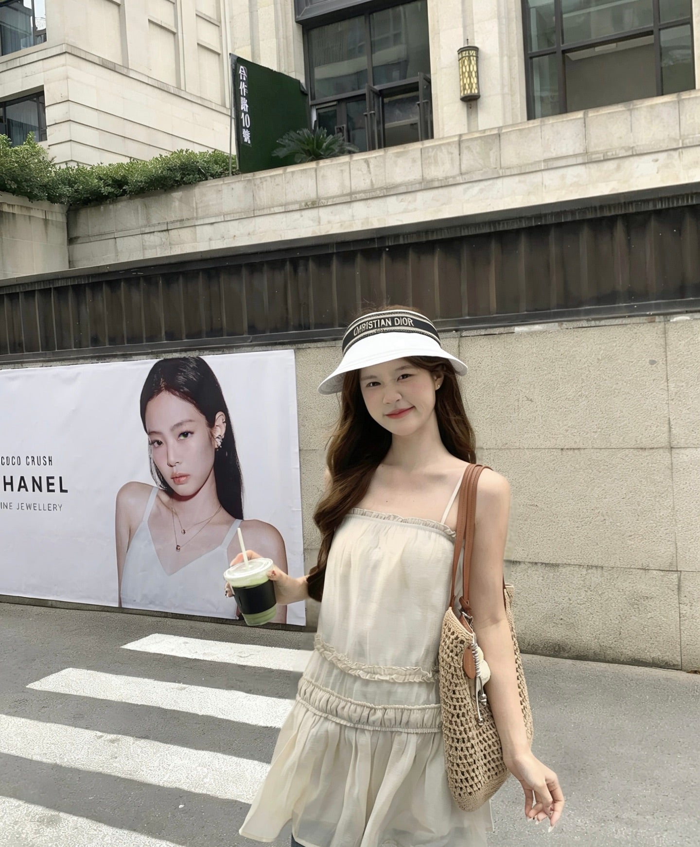DIOR Polka Dot Sun Visor Hat